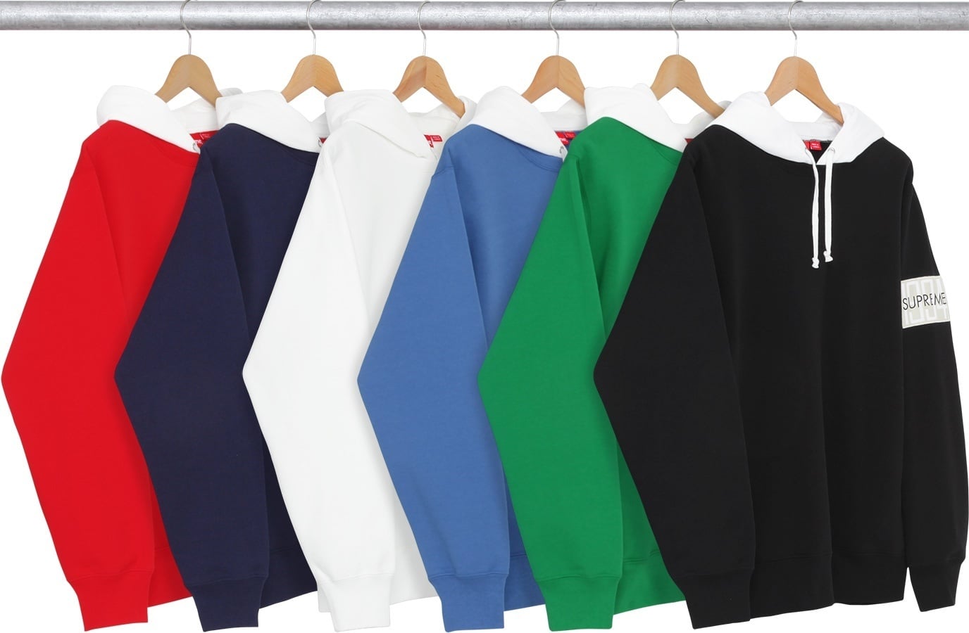 2-Tone Hooded Crewneck Sweatshirt